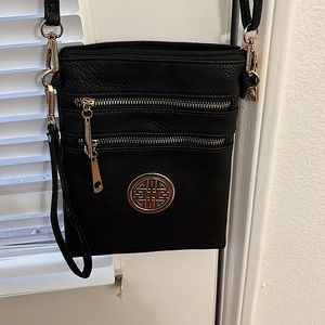 Black Purse with Gold Detail
